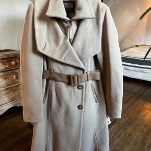 Mackage Camel Colour Wool/Cashmere Knee Length Coat